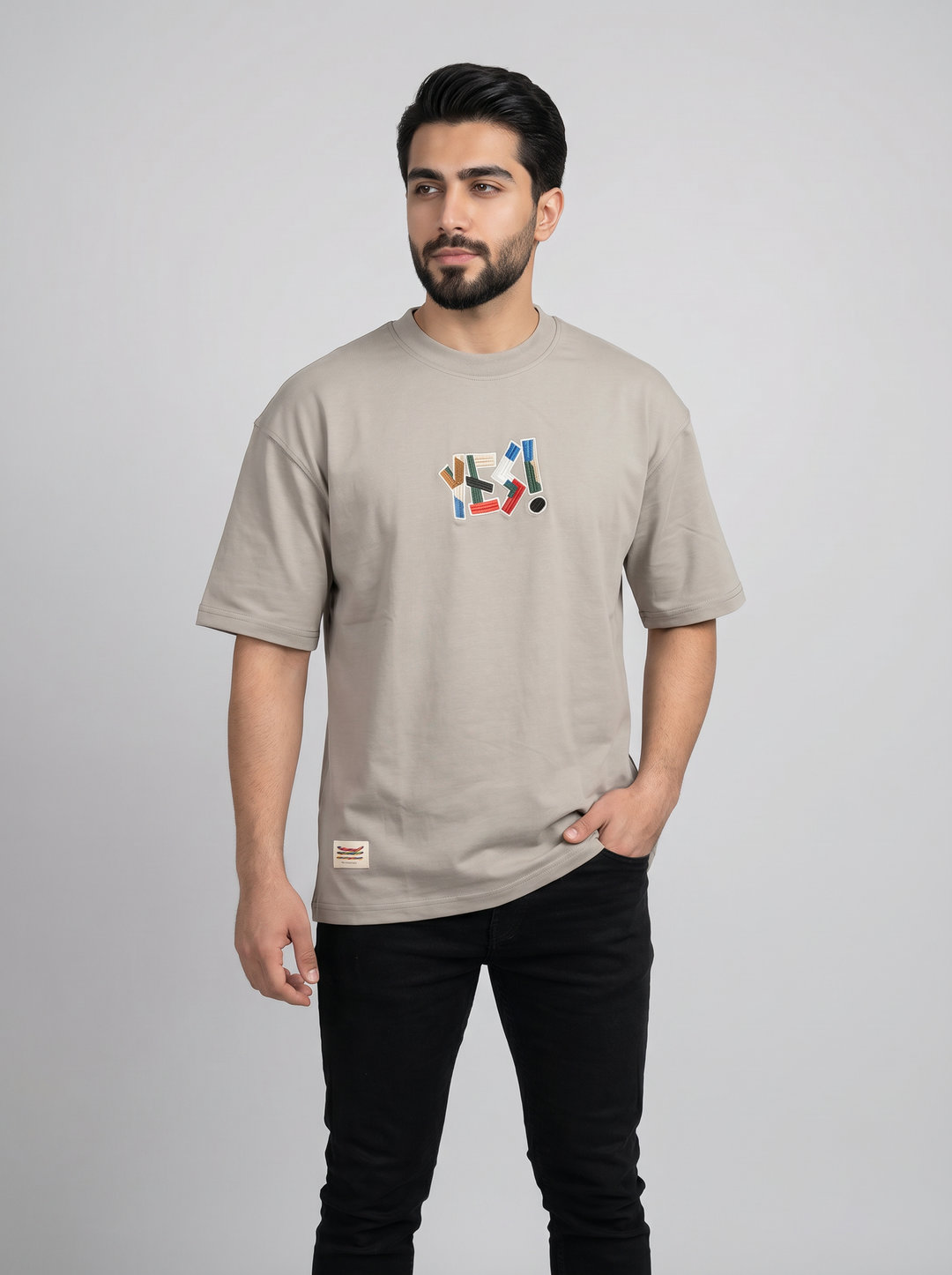 تیشرت طرحدار گلدوزی مردانه 10285